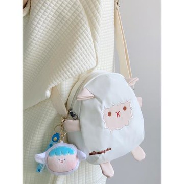 稀奇古怪小包包女2023爆款超火日系百搭單肩布包可愛卡通帆布包