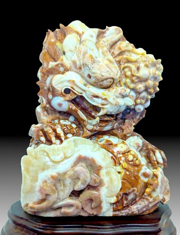【龍宮舍利】龍王巧雕 破浪之王 七星龍王之一 收藏品 穩固 招財
