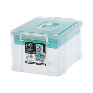 防潮收纳【史代新文具】KEYWAY HK15 手提雙層整理箱/置物箱/手提箱 (15L)