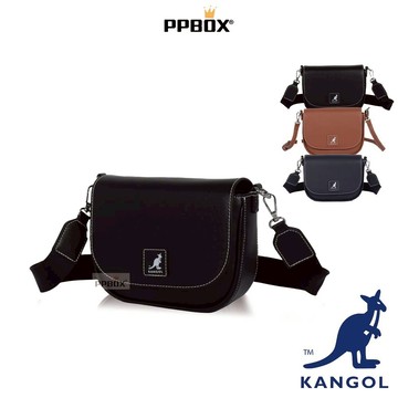 KANGOL 袋鼠 馬鞍包 獨家款 【65228704】時尚 皮革包 包包 側背包 手提包 女包 可拆式背帶