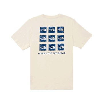 The North Face 男女短袖上衣- U REG NOVELTY NSE BOX LOGO SS TEE GRAPHI -米白色 -NF0A8EY8QLI