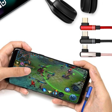 Xmart 120公分長 Micro USB 6A 90度電競傳輸充電線(3入)