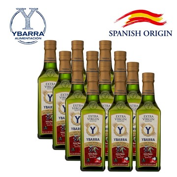 🎁新年送禮首選🎁【西班牙YBARRA 益百萊】特級初榨橄欖油 單一品種HOJIBLANCA (500mlx12瓶)｜魔羯座生日快樂｜生日禮物｜送禮｜禮盒