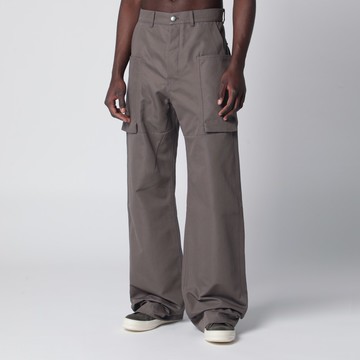 Dust-colored cotton-blend trousers