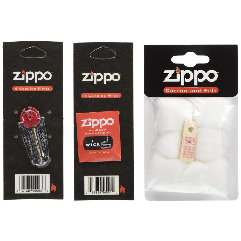 ZIPPO メンテナンスセット コットン ウィック フリント 入り 純正品