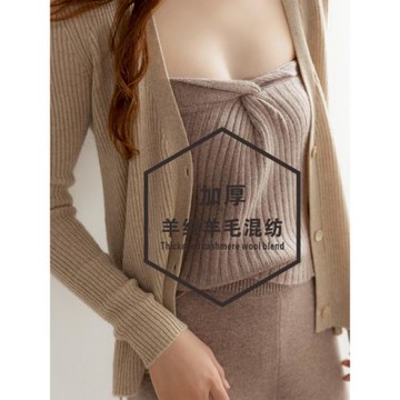 純羊絨針織抹胸上衣露背扭花背心內衣內搭無肩帶吊帶裹胸羊毛打底