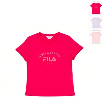 【FILA】女性 短袖圓領T恤-玫紅 5TEZ-1718-RD