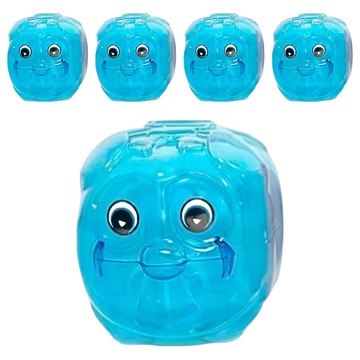 百貨King 小豬存錢筒 4號 - 可愛造型透明兒童儲蓄罐  5個  透明紅、透明藍、透明黃