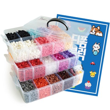 클레이피아 Deform 8mm 拼豆 10000顆 含圖案冊套組  混和顏色  1組