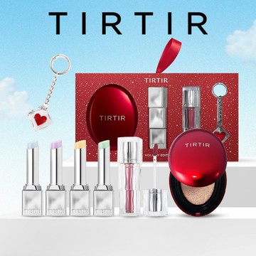 [快速出貨]【TIRTIR】Holiday Edition 節日限定禮盒(氣墊 + 唇釉 + 唇膏吊飾) + 水潤光澤唇膏