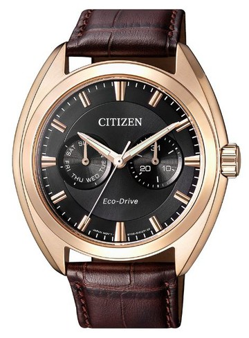 CITIZEN星辰 BU4018-11H 光動能時尚真皮手錶/黑面44mm｜樂天領券現折★全館特惠中★指定刷卡回饋10%
