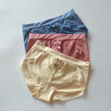 日本原單低腰內褲女性感蕾絲收腹無痕夏薄純棉底襠透氣舒適三角褲