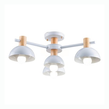 Honey Comb 北歐風半吸頂燈三燈 簡約時尚 節省空間 E27燈頭  1入  白色