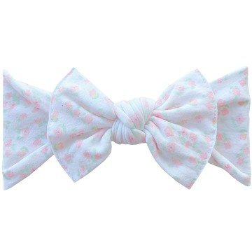 美國 baby bling 純手工超彈/極細緻輕柔/無束縛感蝴蝶結髮帶/髮飾_印花款_洋甘菊_BBRK045