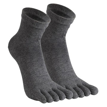 FELYR 費拉 棉襪 寬口五指襪 台灣製造 精梳棉82% 彈性舒適襪口 灰色  20~26cm