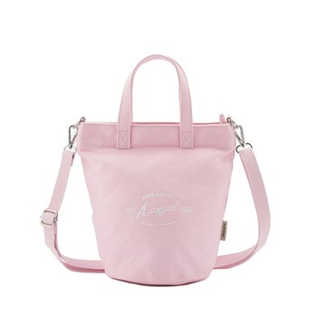 KANGOL 帆布側背包 淺紅-6325170241