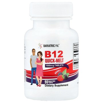 BariatricPal, B12 速溶片，漿果味，90 片速溶片
