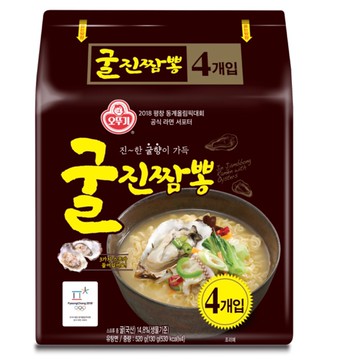韓國 不倒翁 真牡蠣炒碼湯麵 金牡蠣炒碼湯麵 (單包嘗鮮 or 4包入/每袋) 生蠔海鮮風味拉麵