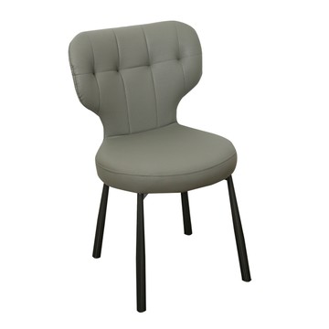 【多瓦娜】松園皮餐椅-二色深灰