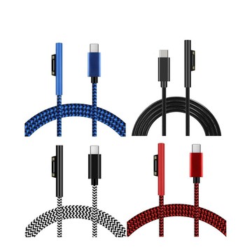 【公頭充電線】微軟 Surface Go / Go 2 / Go 3 GO 4 Type C PD 15V 塑膠 編織 電源線