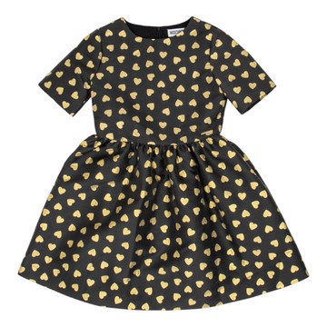 Moschino Kids 金色愛心洋裝