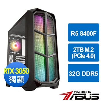 華碩B650平台[怒天遊俠]R5 8400F MPK/32G/RTX 3050/2TB_M2