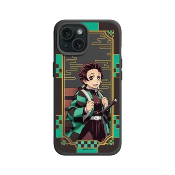 iPhone 15 SolidX 黑 - 鬼滅之刃 Demon Slayer - 角色系列-炭治郎