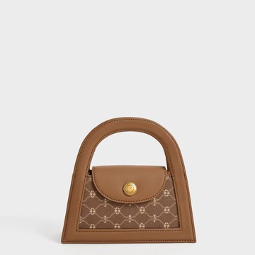 Este 老花圓釦手提包