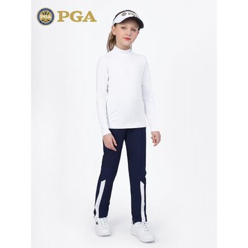 美國PGA兒童高爾夫衣服長袖女童秋季打底衫保暖防寒高爾夫服裝