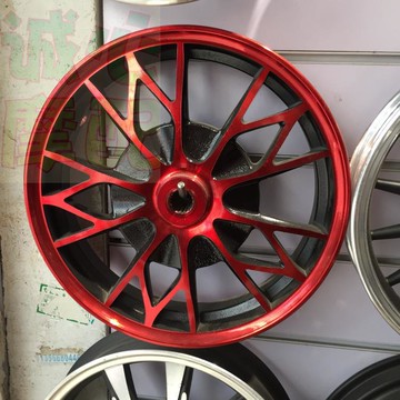 雅馬哈改裝配件福喜巧格100前后輪轂小龜車祖瑪gy6鬼火鋁合金鋼圈