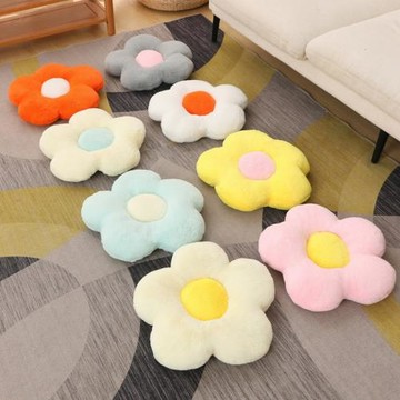 ins小雛菊太陽花榻榻米花瓣坐墊花朵抱枕車用椅墊辦公室靠墊墊子