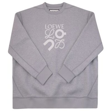 LOEWE LOEWE x On聯名款圓領寬鬆衛衣/大學T(灰)