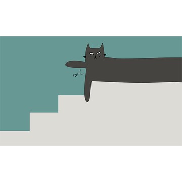 廚房防油煙貼紙加厚耐高溫灶臺防水瓷磚墻面卡通貓咪裝飾貼畫墻貼