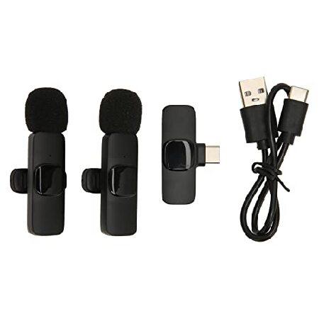 K9 Wireless Lavalier Microphone, Wireless Recording Micophone, Mini Microphone with Clips, for Lavalier Lapel Microphone for Vlog, Conference, Int