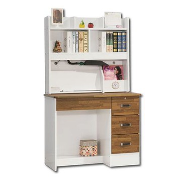 【AS】波頓自然風3尺書桌全組-91x54x155cm(兩色可選)