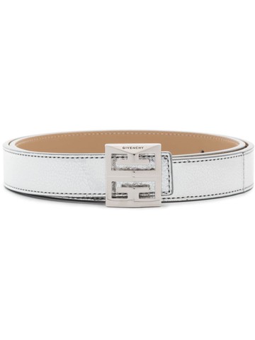 Givenchy - 4G logo-plaque buckle belt - women - Lamb Skin - 80 - Silver