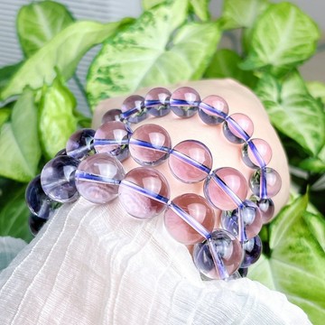 天空之境 / 冰釀葡萄水感球球 高級色仙氣紫水晶手串