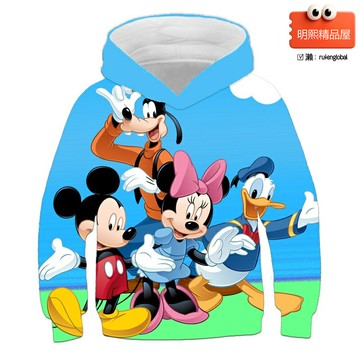 【3D立體印花】卡通連帽衫 兒童衛衣 卡通衛衣 連帽衛衣 兒童外套 童裝 數碼印花 柔軟親膚 卡通動畫人物 男女童春秋季穿搭