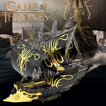 3D立體拼裝模型權力的游戲金屬拼圖沉默號海盜船成人益智玩具