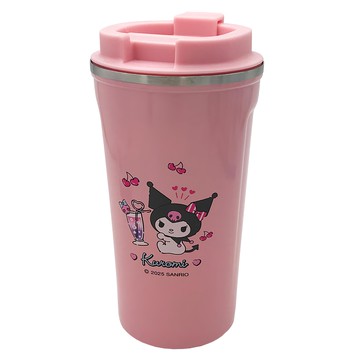 Sanrio 三麗鷗 酷洛米不鏽鋼咖啡杯 粉色 保溫保冷 密封防漏 可愛時尚  500ml  1個