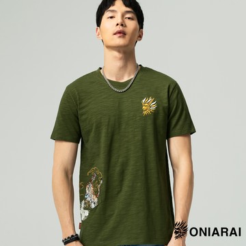 【8折↘滿額再折▵】和藝術聖獸虎杖短TEE(灰綠) - BLUE WAY 鬼洗い