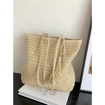 夏季海邊休閑度假大容量包包女2026時尚草編托特包簡約手提單肩包