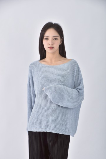 (2XL) levely and thisway韓牌質感藍色長袖上衣