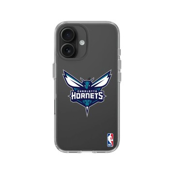 iPhone 16 Clear Case（相機按鈕） 透明 - NBA - Logo-夏洛特黃蜂 Charlotte Hornets