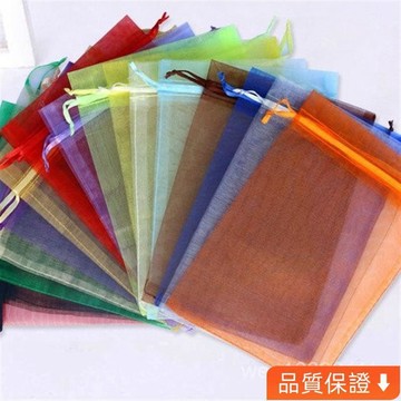 💥台灣热卖💥 【50入】【100入】雪紗袋(白色/素色/混色)禮品袋 紗袋 束口袋 紗網袋 水果套袋 防蟲網袋 網紗