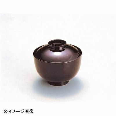 若泉漆器 3.4寸弥生吸椀 溜 1-160-1