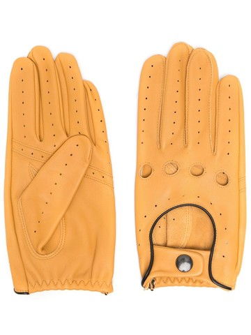 Mackintosh - contrast-trim driving gloves - men - Sheep Skin/Shearling - L - Neutrals