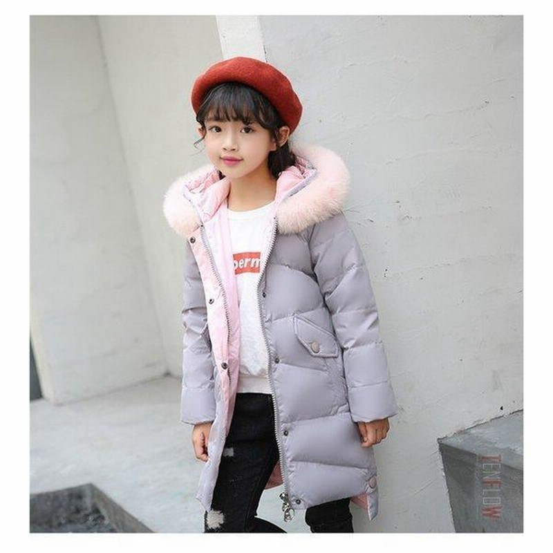 ダウンコート キッズ ダウンジャケット 子どもダウンコート リアルファー フード付き キッズ服 アウター 防寒着 秋冬服