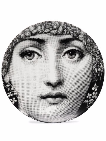 Fornasetti - Tema e Variazioni no.144 wall plate - unisex - ceramic - One Size - Black