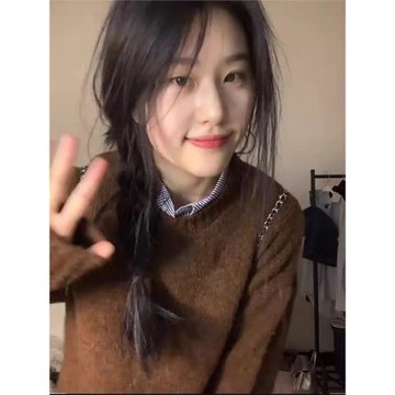 咖色毛衣女款2025新款慵懶風軟糯寬松秋冬套頭復古日系針織上衣厚